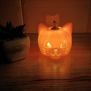 Cica Tökfej  lámpás  - otthon & életmód - dekoráció - halloween - halloweeni lámpás - Meska.hu