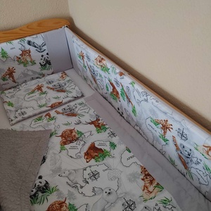 ,,ZOLICA Babaágynemű szett 3 részes - kontinensek meséi - otthon & életmód - babaszoba, gyerekszoba - baba ágynemű - Meska.hu