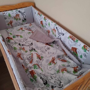 ,,ZOLICA Babaágynemű szett 3 részes - kontinensek meséi - otthon & életmód - babaszoba, gyerekszoba - baba ágynemű - Meska.hu