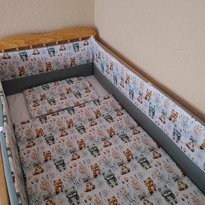 ,,ZOLICA Babaágynemű szett 4 részes PRÉMIUM PAMUTSZATÉN - Mini kalandorok - otthon & életmód - babaszoba, gyerekszoba - baba ágynemű - Meska.hu