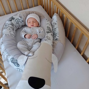 ,,ZOLICA Állatfejes hengerpárna/rácsvédő KUTYUS - Safari, bézs, szürke - otthon & életmód - babaszoba, gyerekszoba - rácsvédő & baldachin - Meska.hu