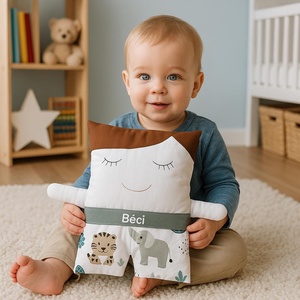 ,,ZOLICA Pajti párna - fiú állatkölykös nadrágban, Baba - mama, Gyerek díszpárna, Babaszoba-dekoráció, Varrás, MESKA