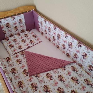 ,,ZOLICA Babaágynemű szett 3 részes PRÉMIUM - Pillangós tündérke - otthon & életmód - babaszoba, gyerekszoba - baba ágynemű - Meska.hu