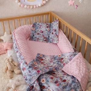 ,,ZOLICA Babafészek szett PRÉMIUM PAMUTSZATÉN - virágtenger, Baba - mama, Babafészek, Baba ágynemű, Varrás, MESKA