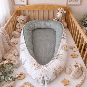 ,,ZOLICA Csepp alakú babafészek - Vadállat kölykök, zsálya, Baba - mama, Babafészek, Baba ágynemű, Varrás, MESKA