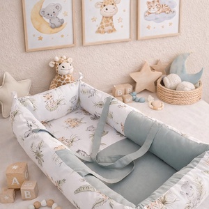 ,,ZOLICA Téglalap alakú babafészek (vadállat kölykök-zsálya), Baba - mama, Babaágyneműk, Babafészek, Varrás, MESKA