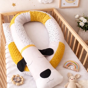 ,,ZOLICA Állatfejes hengerpárna/rácsvédő KUTYUS - szürke, okker, Baba - mama, Babaágyneműk, Rácsvédő & Baldachin, Varrás, MESKA