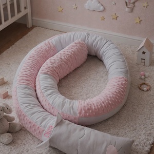 ,,ZOLICA Állatfejes hengerpárna / rácsvédő CICA - szürke, rózsaszín, Baba - mama, Rácsvédő & Baldachin, Baba ágynemű, Varrás, MESKA