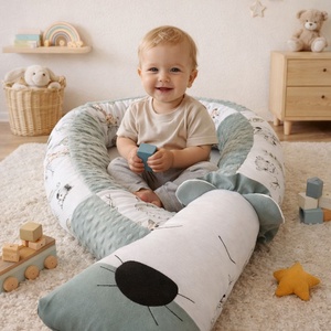 ,,ZOLICA Rácsvédő hengerpárna PÁRDUC - mintás, zsálya, Baba - mama, Rácsvédő & Baldachin, Baba ágynemű, Varrás, MESKA