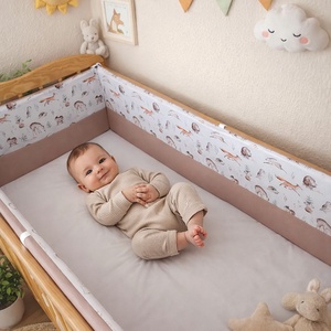 ,,ZOLICA Rácsvédő szivacsos PRÉMIUM PAMUTSZATÉN - mesés erdő, Baba - mama, Rácsvédő & Baldachin, Baba ágynemű, Varrás, MESKA