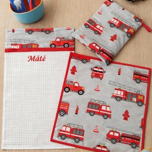 ,,ZOLICA Iskolai tisztasági csomag - Tűzoltó autók, Játék & Sport, Ovis felszerelés, Tisztasági csomag, Varrás, MESKA