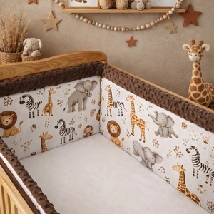 ,,ZOLICA Rácsvédő szivacsos -Mini safari, Baba - mama, Baba ágynemű, Rácsvédő & Baldachin, Varrás, MESKA