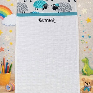 ,,ZOLICA Ovis kéztörlő PRÉMIUM - Bárányfelhő, Játék & Sport, Ovis felszerelés, Egyéb ovis kiegészítő, Varrás, MESKA