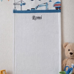 ,,ZOLICA Ovis kéztörlő PRÉMIUM - Kék dózer, Játék & Sport, Ovis felszerelés, Egyéb ovis kiegészítő, Varrás, MESKA