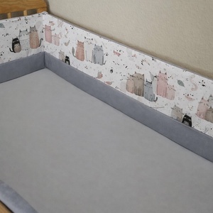 ,,ZOLICA Rácsvédő MAGAS szivacsos -Puha mancsok - baba - mama - baba ágynemű - rácsvédő & baldachin - Meska.hu