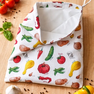 Zöldséges frissen tartó zsák, Otthon & Életmód, Konyhafelszerelés, tálalás, Konyhai tárolás, Kenyértartó, Varrás, MESKA