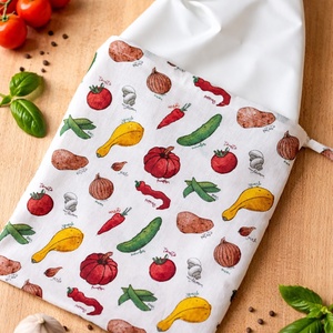 Zöldséges frissen tartó zsák - otthon & életmód - konyhafelszerelés, tálalás - konyhai tárolás - kenyértartó - Meska.hu