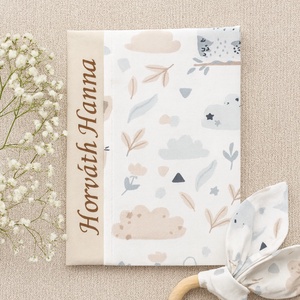 Egészségügyi könyvborító - Nyuszi, bagoly, Baba - mama, Babaemlékek, Egészségügyi kiskönyv borító, Varrás, MESKA