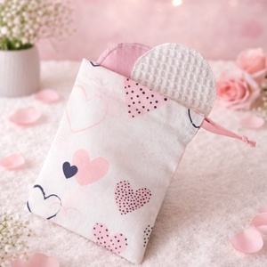 Öko kozmetikai korong szett - szívecskés tasakkal - kellékek & szerszámok - kozmetikai alapanyag - agyag - Meska.hu