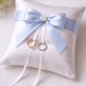 Gyűrűpárna - kék szalaggal, Esküvő, Kiegészítők, Gyűrűtartó & Gyűrűpárna, Varrás, MESKA
