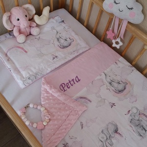 Babaágynemű szett 2 részes - Kis elefánt meséi, Baba - mama, Baba ágynemű, Szett kiságyba, Varrás, Hímzés, MESKA