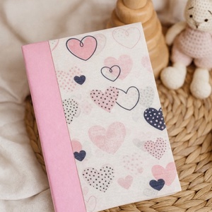 Egészségügyi könyvborító - Szivecskés - baba - mama - babaemlékek - egészségügyi kiskönyv borító - Meska.hu