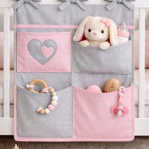 Zsebes tároló - Szürke, rózsaszín - Meska.hu