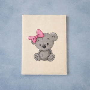 Egészségügyi könyvborító MACIS - Halványsárga - baba - mama - babaemlékek - egészségügyi kiskönyv borító - Meska.hu