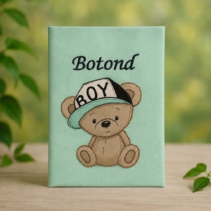 Egészségügyi könyvborító MACIS - Menta, Baba - mama, Babaemlékek, Egészségügyi kiskönyv borító, Varrás, Hímzés, MESKA