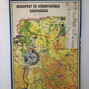 Iskolai térkép, retro,budapest térkép - Meska.hu