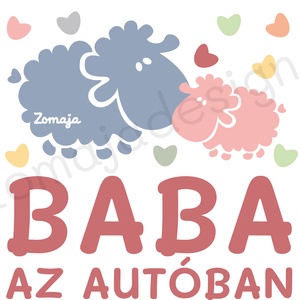 Baba az autóban mágnes, mágnesmatrica, vigyázz rám, autómágnes - otthon & életmód - konyhafelszerelés, tálalás - konyhai dekoráció - hűtőmágnes - Meska.hu