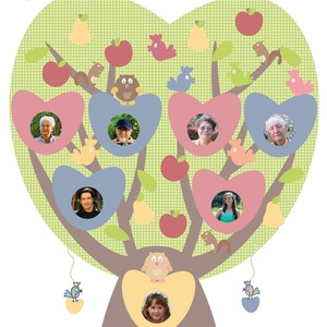 Csináld magad! - Elővágott matricás családfa - karácsony - mikulás - mikulás ajándékok - Meska.hu