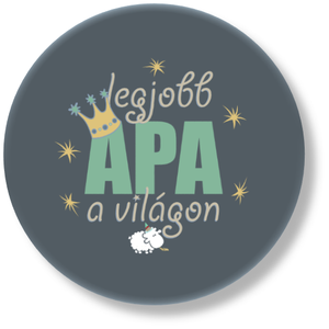 Kerek mágnes apukáknak és papáknak, nagypapáknak - otthon & életmód - konyhafelszerelés, tálalás - konyhai dekoráció - hűtőmágnes - Meska.hu