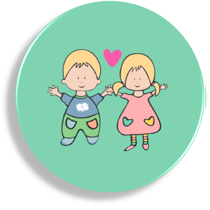 Szeretem a testvérem, barátom, gyerekes mágnes, Otthon & Életmód, Konyhafelszerelés, tálalás, Konyhai dekoráció, Hűtőmágnes, Fotó, grafika, rajz, illusztráció, MESKA