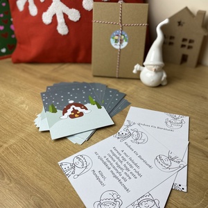 Manólevelek adventi kártyacsomag gyerekeknek - Meska.hu