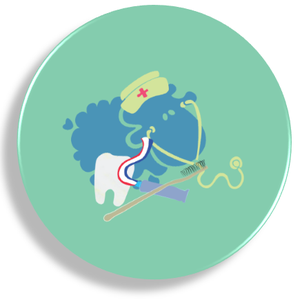 Fogorvos, szájápolás mágnes - Meska.hu