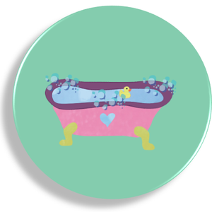 Fürdés mágnes, Otthon & Életmód, Konyhafelszerelés, tálalás, Konyhai dekoráció, Hűtőmágnes, Fotó, grafika, rajz, illusztráció, MESKA