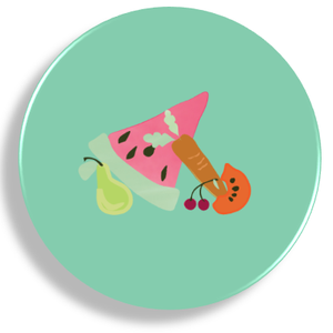 Gyümölcsevés, egészséges táplálkozás mágnes, Otthon & Életmód, Konyhafelszerelés, tálalás, Konyhai dekoráció, Hűtőmágnes, Fotó, grafika, rajz, illusztráció, MESKA