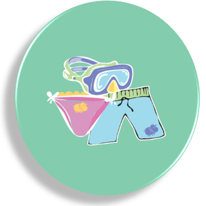 Úszás, fürdőruha, nyaralás mágnes - Meska.hu