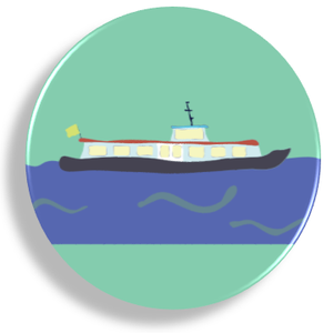 Hajókázás, kirándulás, nyaralás mágnes, Otthon & Életmód, Konyhafelszerelés, tálalás, Konyhai dekoráció, Hűtőmágnes, Fotó, grafika, rajz, illusztráció, MESKA