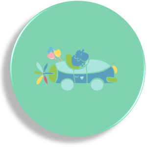 Jolly Joker autós mágnes, Otthon & Életmód, Konyhafelszerelés, tálalás, Konyhai dekoráció, Hűtőmágnes, Fotó, grafika, rajz, illusztráció, MESKA