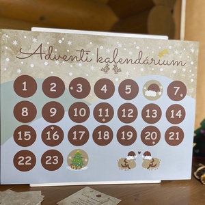 Mágneses adventi naptár, kalendárium felnőtteknek, Karácsony, Adventi díszek, Adventi naptár, Fotó, grafika, rajz, illusztráció, MESKA