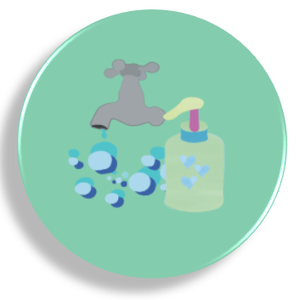 Kézmosás, szappanozás mágnes, Otthon & Életmód, Konyhafelszerelés, tálalás, Konyhai dekoráció, Hűtőmágnes, Fotó, grafika, rajz, illusztráció, MESKA