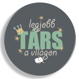 Kerek mágnes apukáknak és papáknak, nagypapáknak, férjnek - otthon & életmód - konyhafelszerelés, tálalás - konyhai dekoráció - hűtőmágnes - Meska.hu