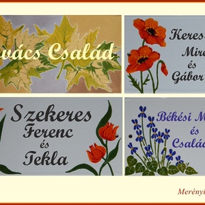 Tűzzománc névtábla - otthon & életmód - ház & kert - névtábla - Meska.hu