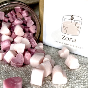 Szív alakú szójafigurák - otthon & életmód - gyertya, illat, aroma - illatviasz - Meska.hu