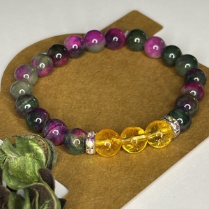 BŐSÉG - Lilaperzsa jáde  Citrin karkötő, Ékszer, Karkötő, Ásványkarkötő, Ékszerkészítés, MESKA