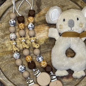 Zsiráfos szilikon cumilánc  biztonságos és vidám baba kiegészítő - játék & sport - 3 éves kor alattiaknak - cumilánc - Meska.hu