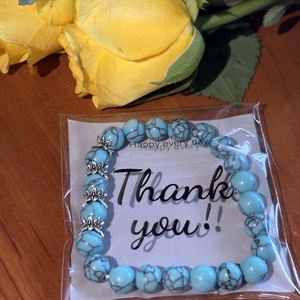 JÓLÉT - Türkiz karkötő - ékszer - karkötő - ásványkarkötő - Meska.hu