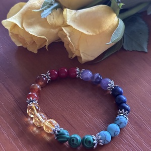 Csakra karkötő - ékszer - karkötő - ásványkarkötő - Meska.hu